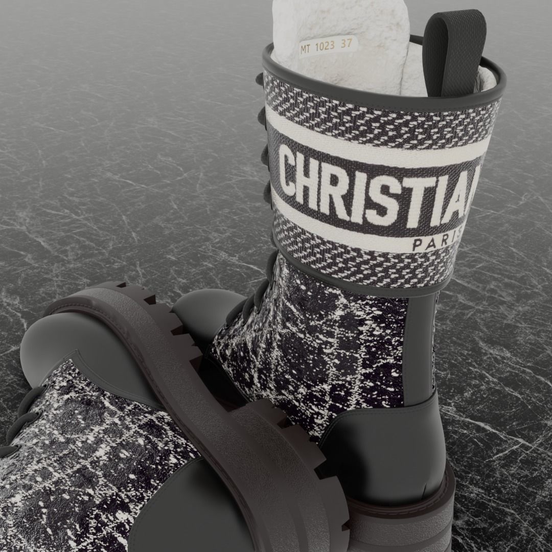 CHRISTIAN DIOR 3D SHOES D-MAJOR ANKLE BOOT Low-poly 3D model_8