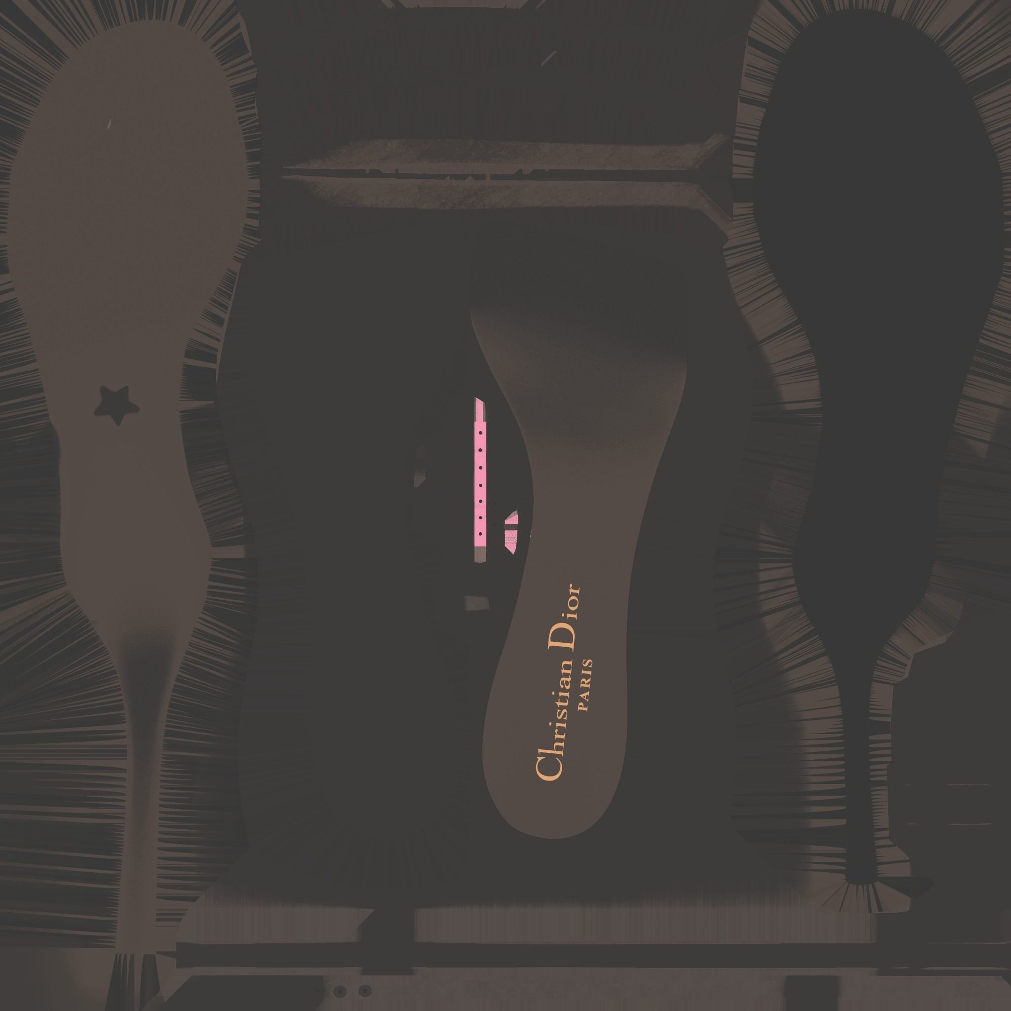 CHRISTIAN DIOR 3D DWAY HEELED SANDAL Low-poly 3D model_20