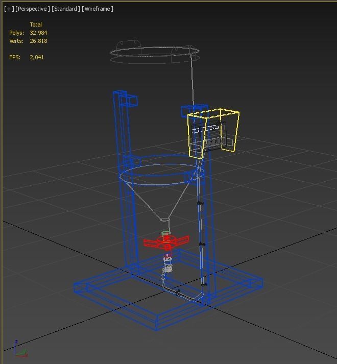 AUTOMATIC FISH FEEDER CENTRIFUGAL SPREADER ROTARY 3D model_11