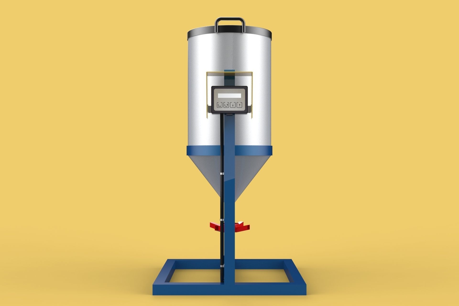 AUTOMATIC FISH FEEDER CENTRIFUGAL SPREADER ROTARY 3D model_1