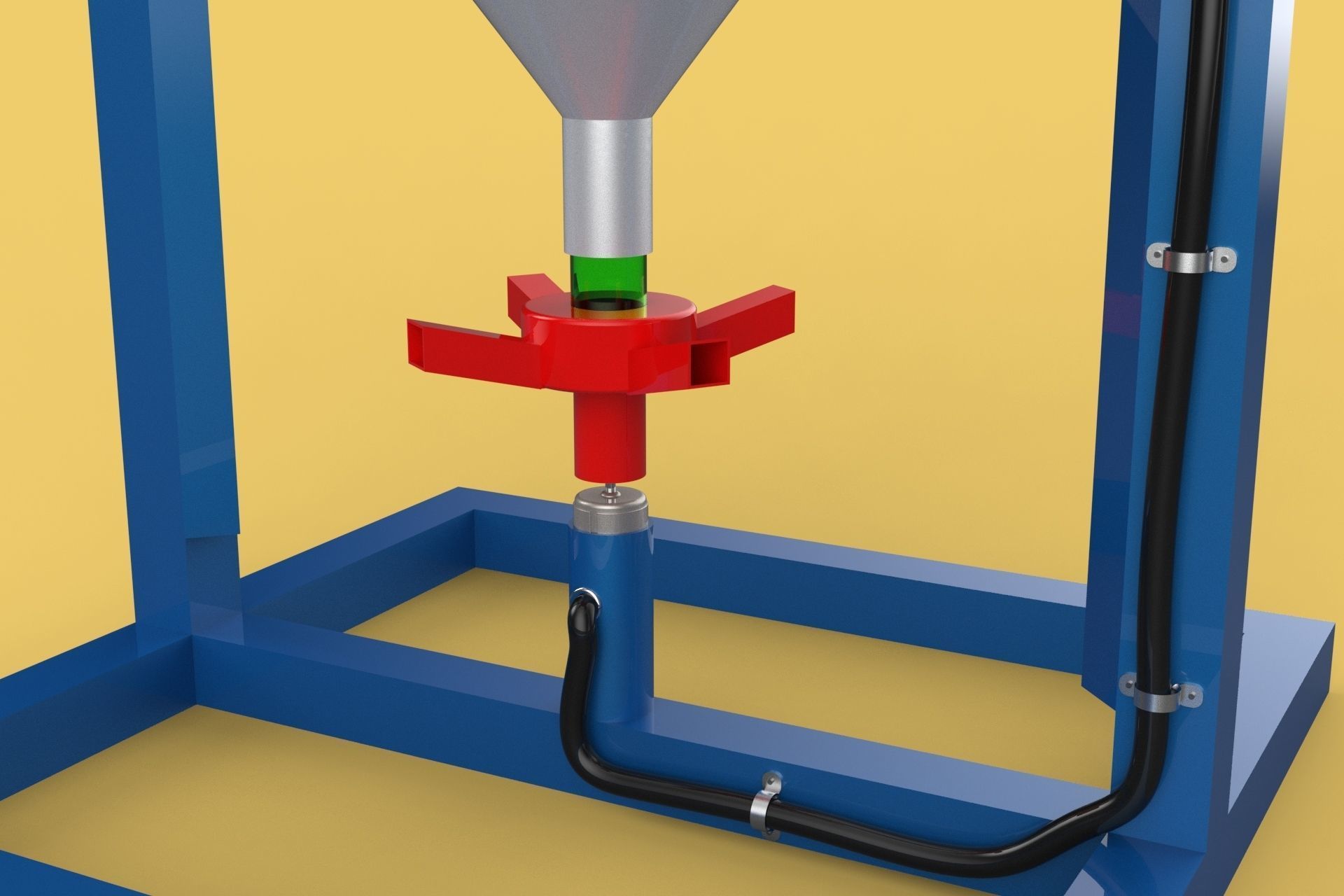 AUTOMATIC FISH FEEDER CENTRIFUGAL SPREADER ROTARY 3D model_7