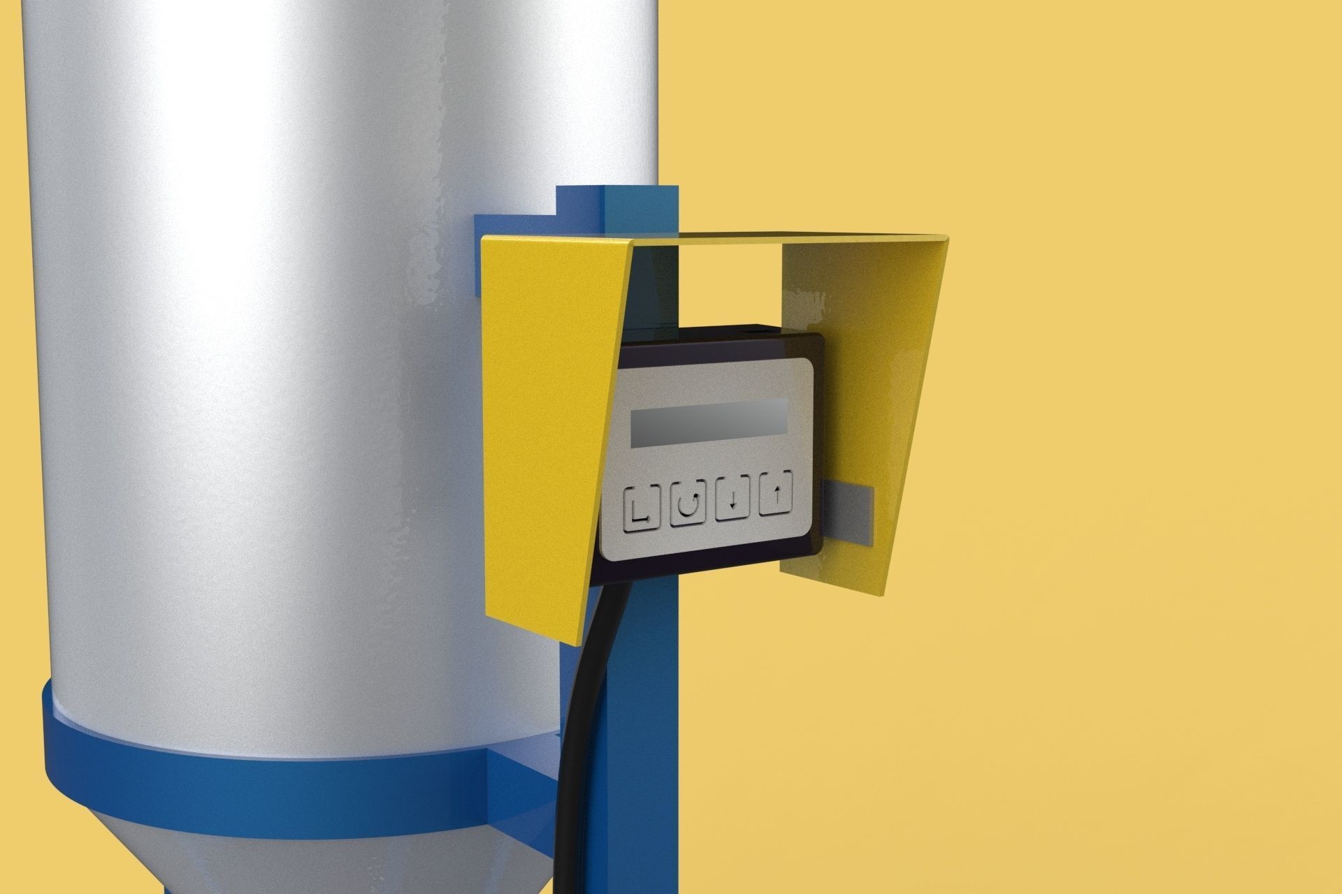 AUTOMATIC FISH FEEDER CENTRIFUGAL SPREADER ROTARY 3D model_8