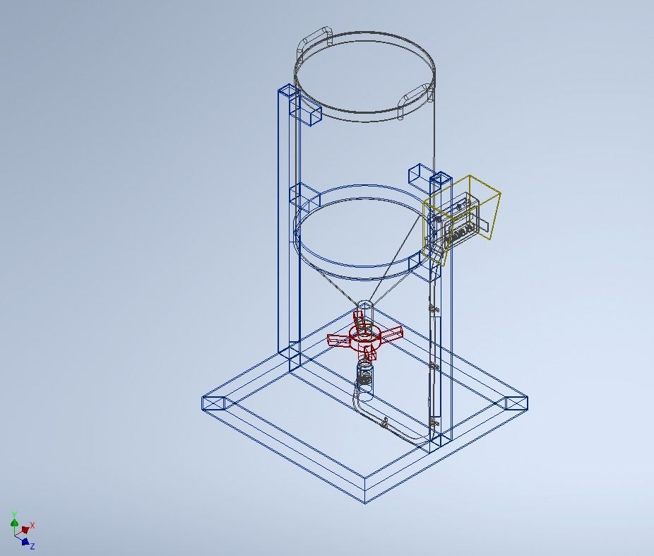 AUTOMATIC FISH FEEDER CENTRIFUGAL SPREADER ROTARY 3D model_13