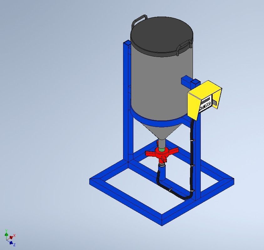 AUTOMATIC FISH FEEDER CENTRIFUGAL SPREADER ROTARY 3D model_12