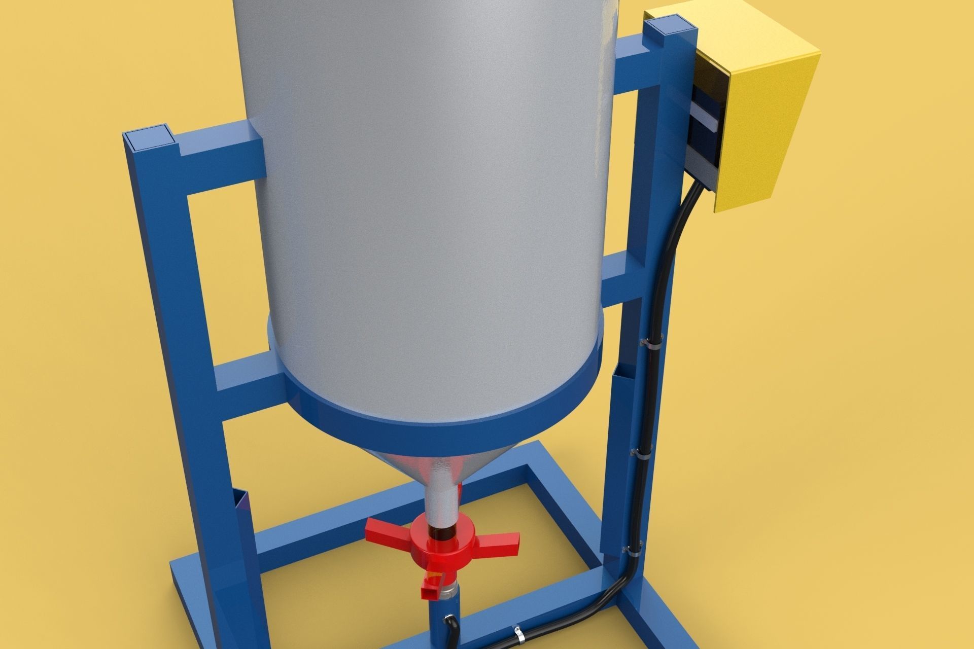 AUTOMATIC FISH FEEDER CENTRIFUGAL SPREADER ROTARY 3D model_9