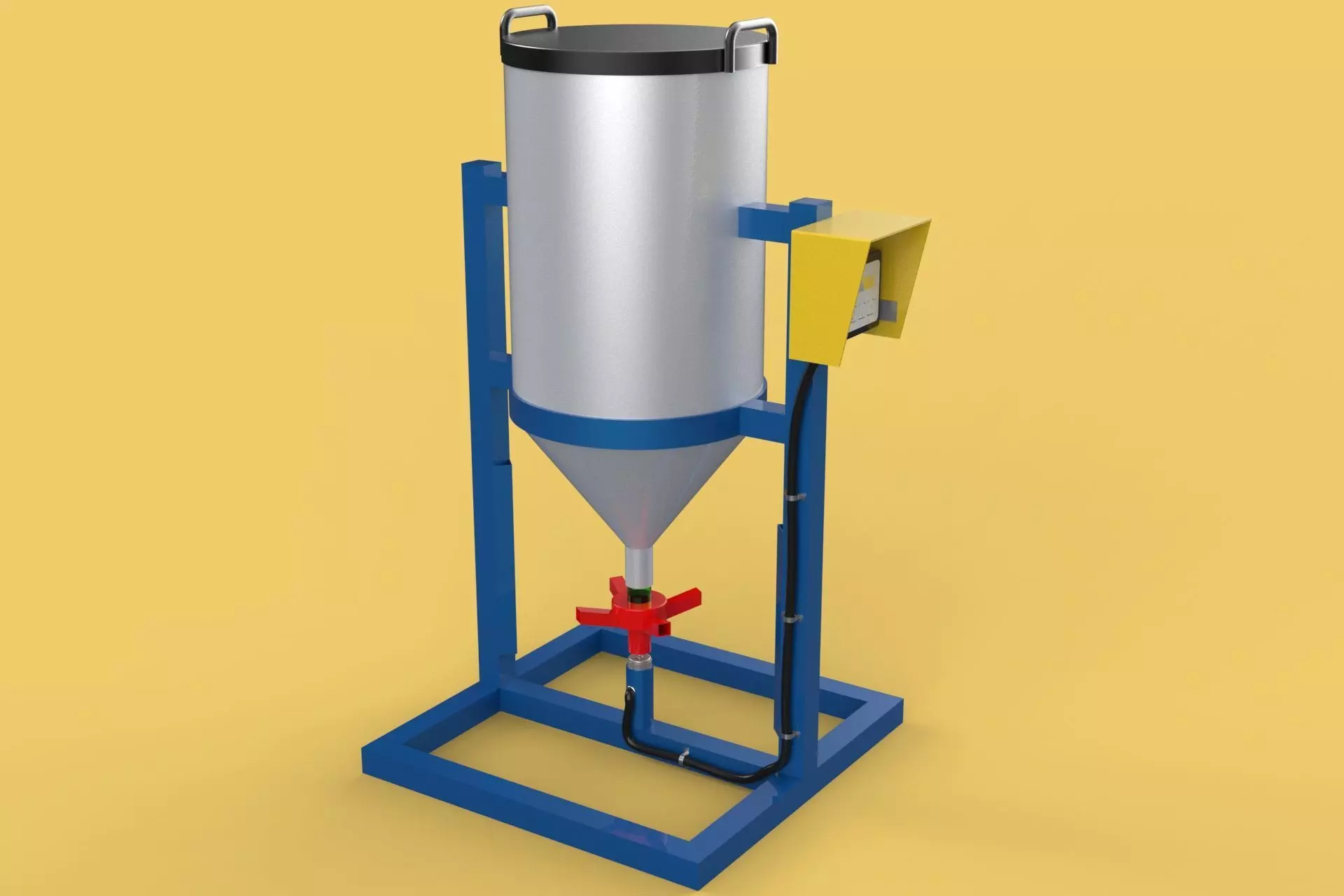 AUTOMATIC FISH FEEDER CENTRIFUGAL SPREADER ROTARY 3D model_0