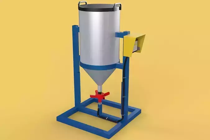 AUTOMATIC FISH FEEDER CENTRIFUGAL SPREADER ROTARY 3D model
