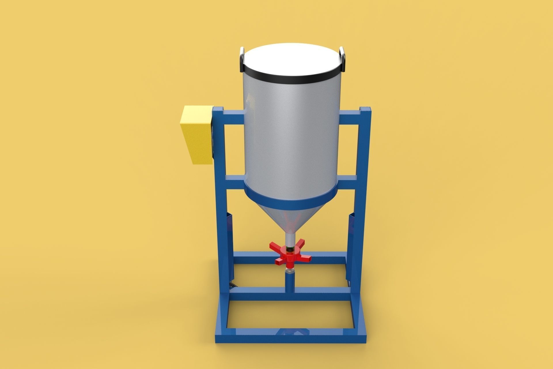AUTOMATIC FISH FEEDER CENTRIFUGAL SPREADER ROTARY 3D model_4