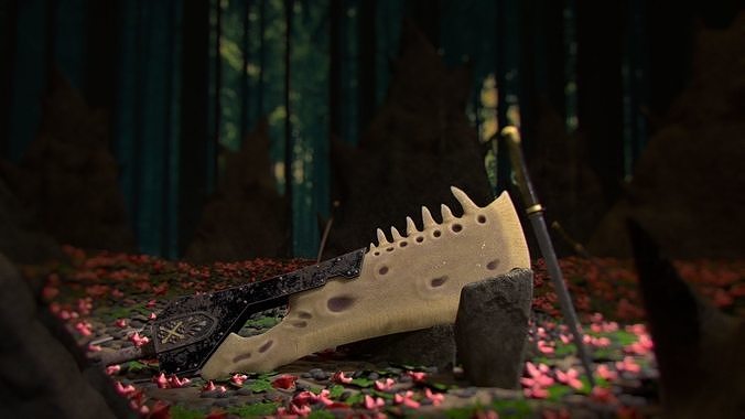 Monster Hunter World Sword fight scene  3D model