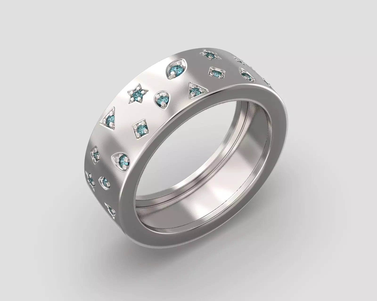 R 127 ring MALE sizes 3D print model