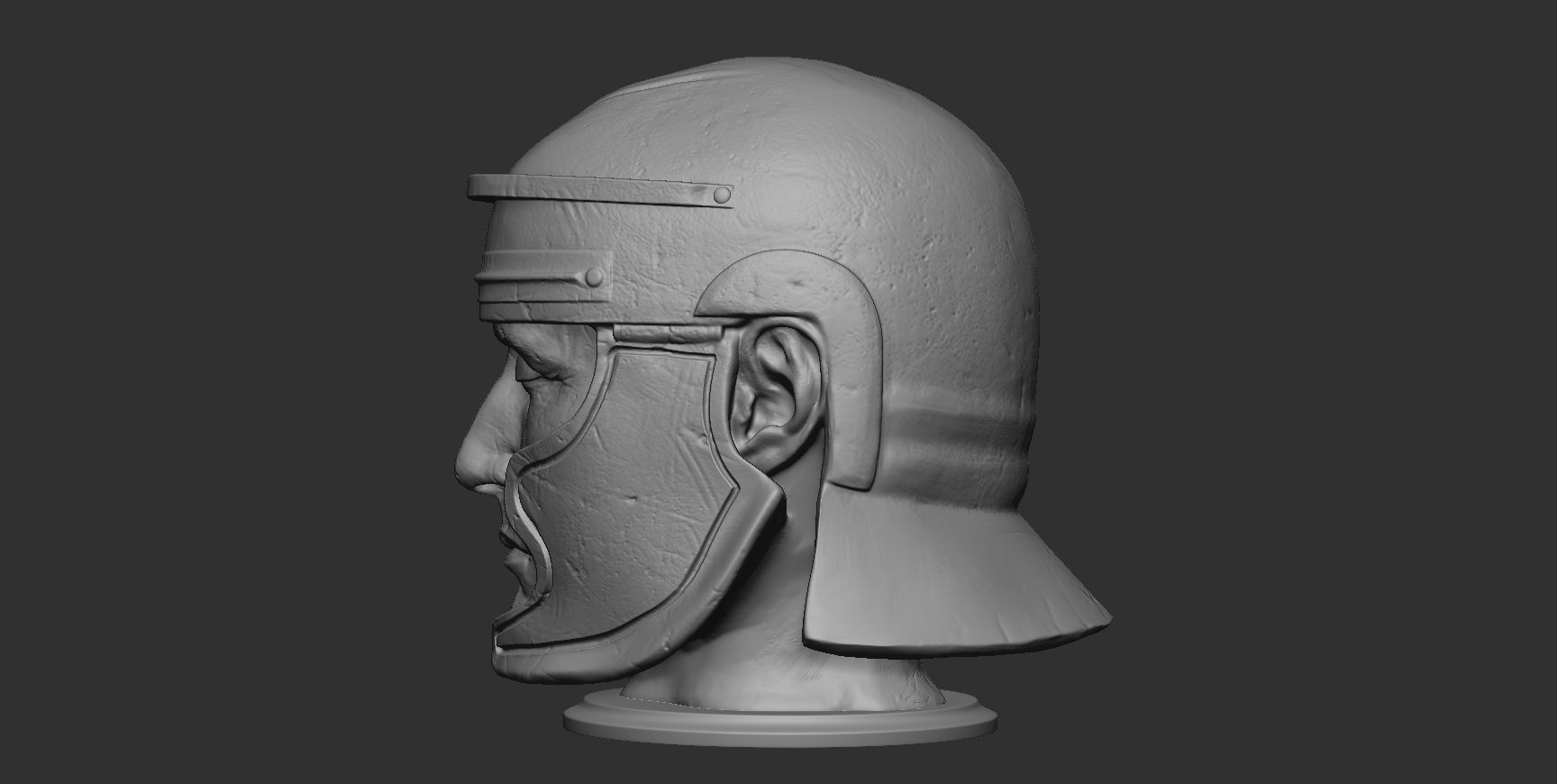 Head with Roman helmet 3D print model_16