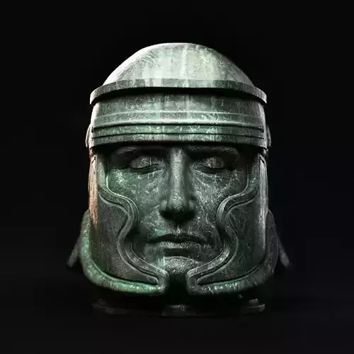 Head with Roman helmet