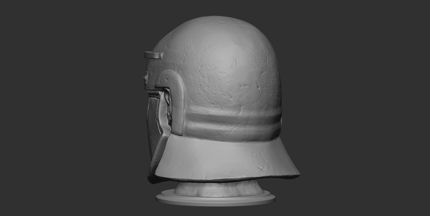 Head with Roman helmet 3D print model_14