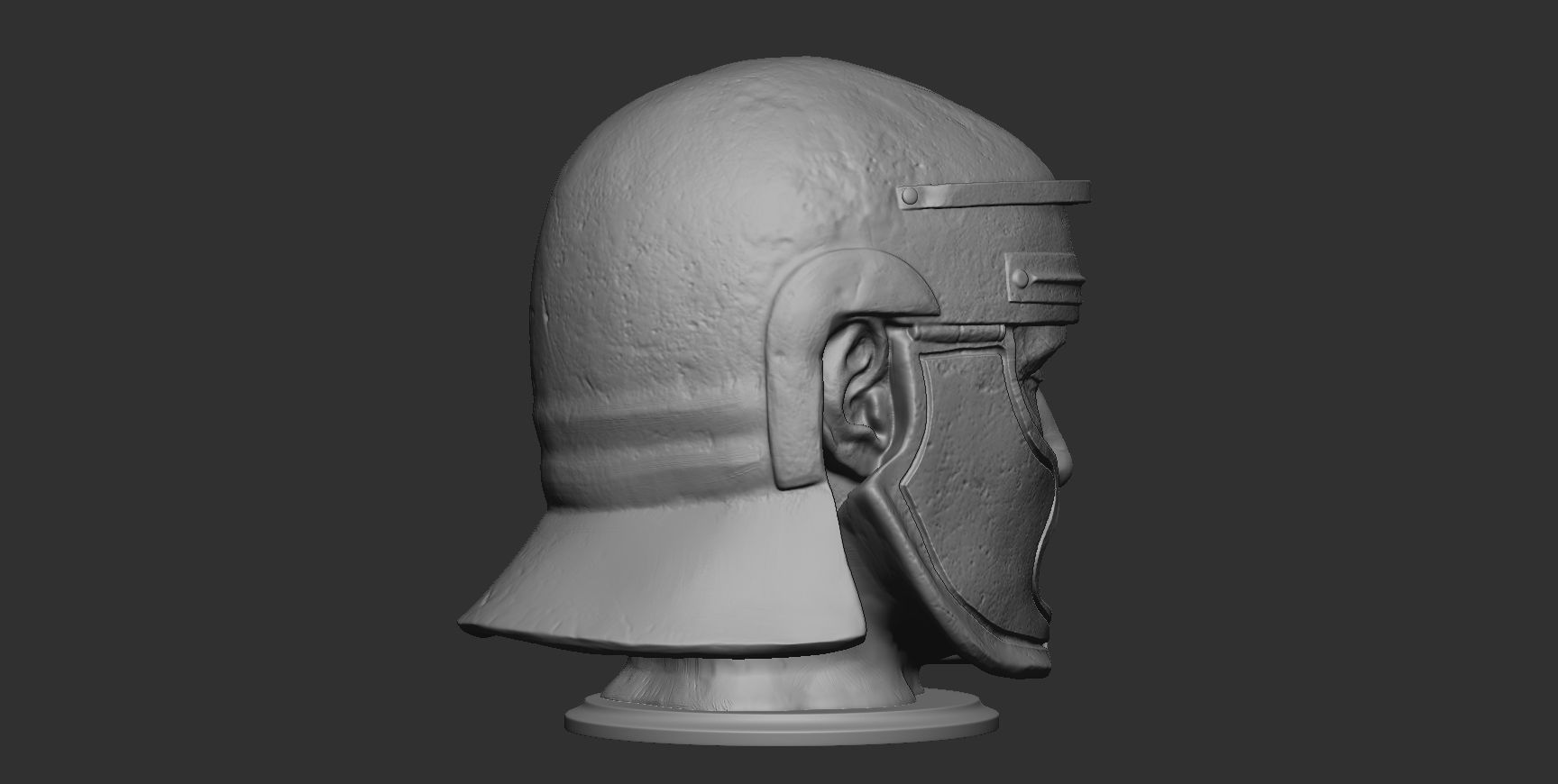 Head with Roman helmet 3D print model_10