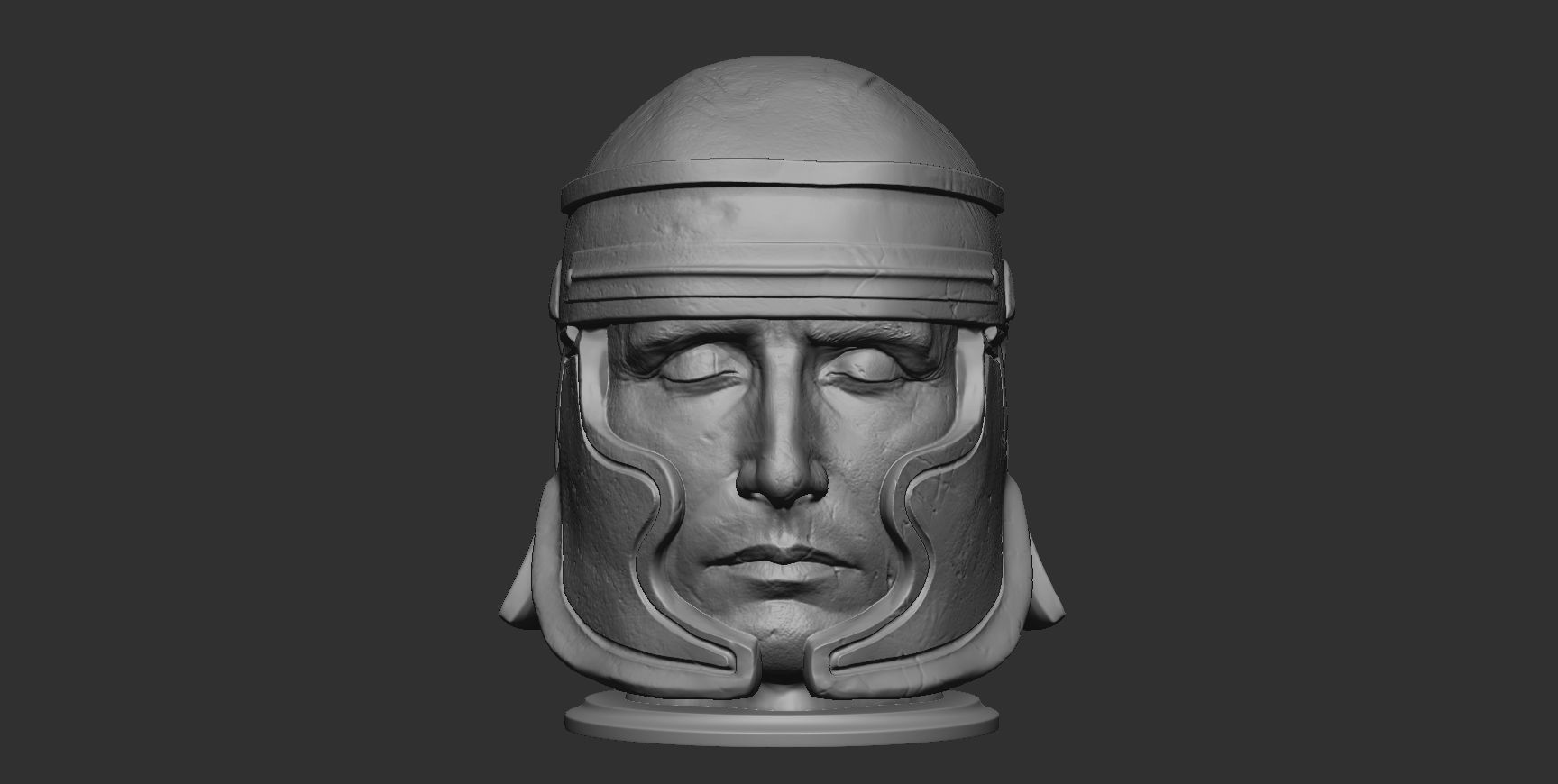 Head with Roman helmet 3D print model_2
