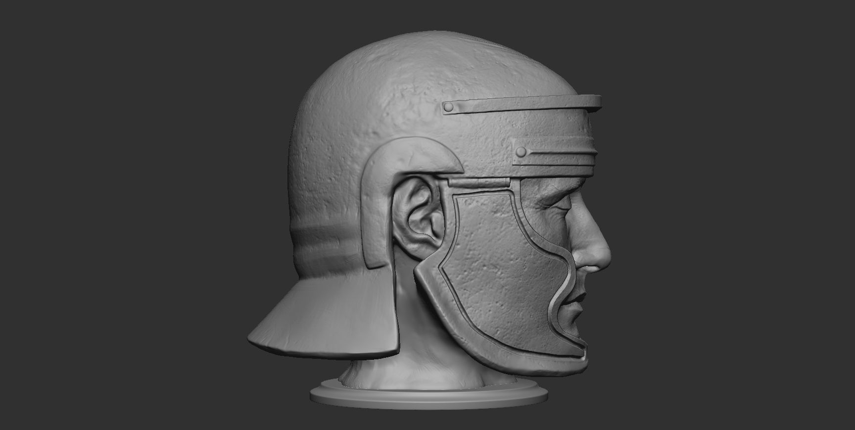 Head with Roman helmet 3D print model_9
