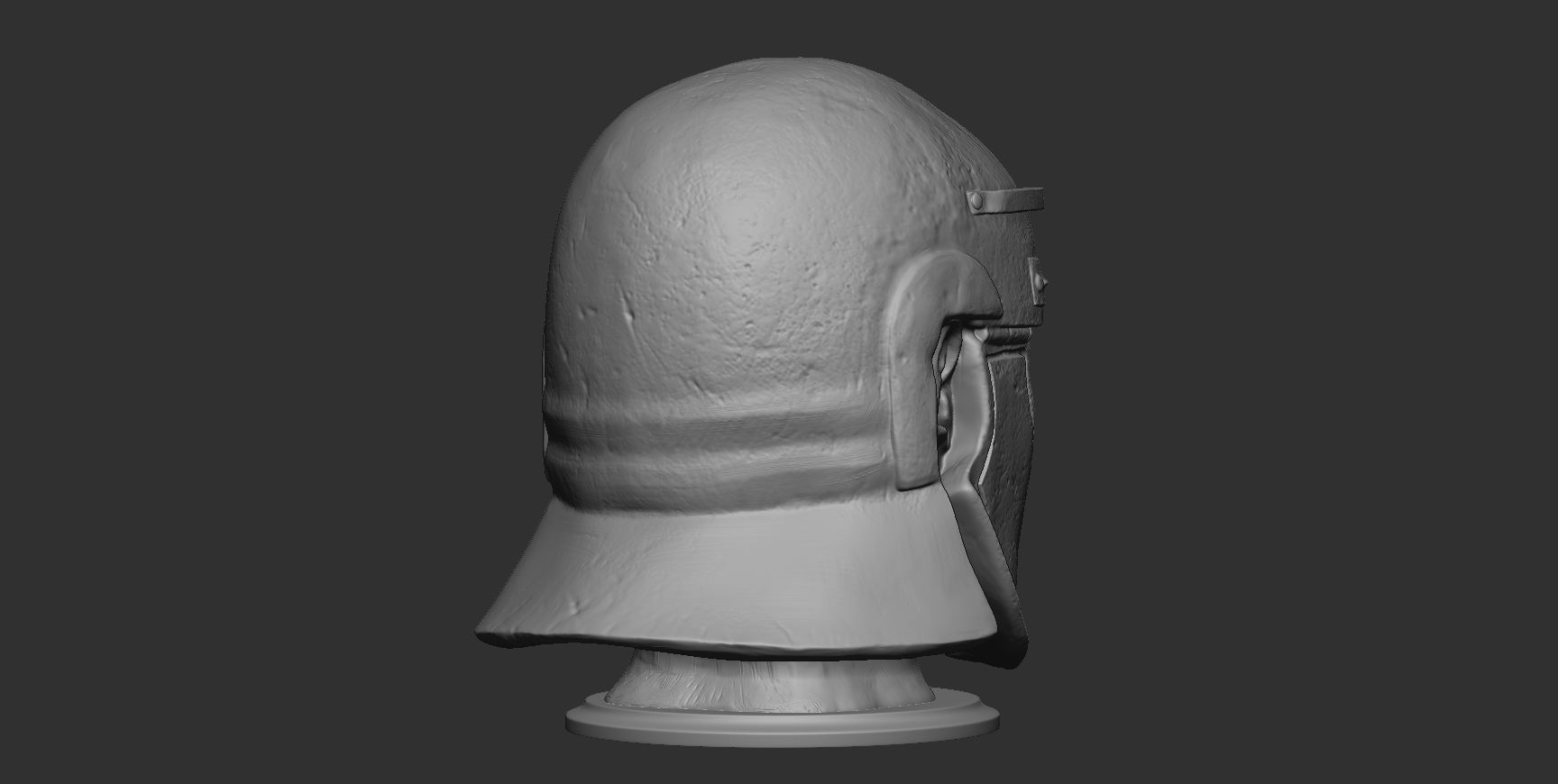 Head with Roman helmet 3D print model_11