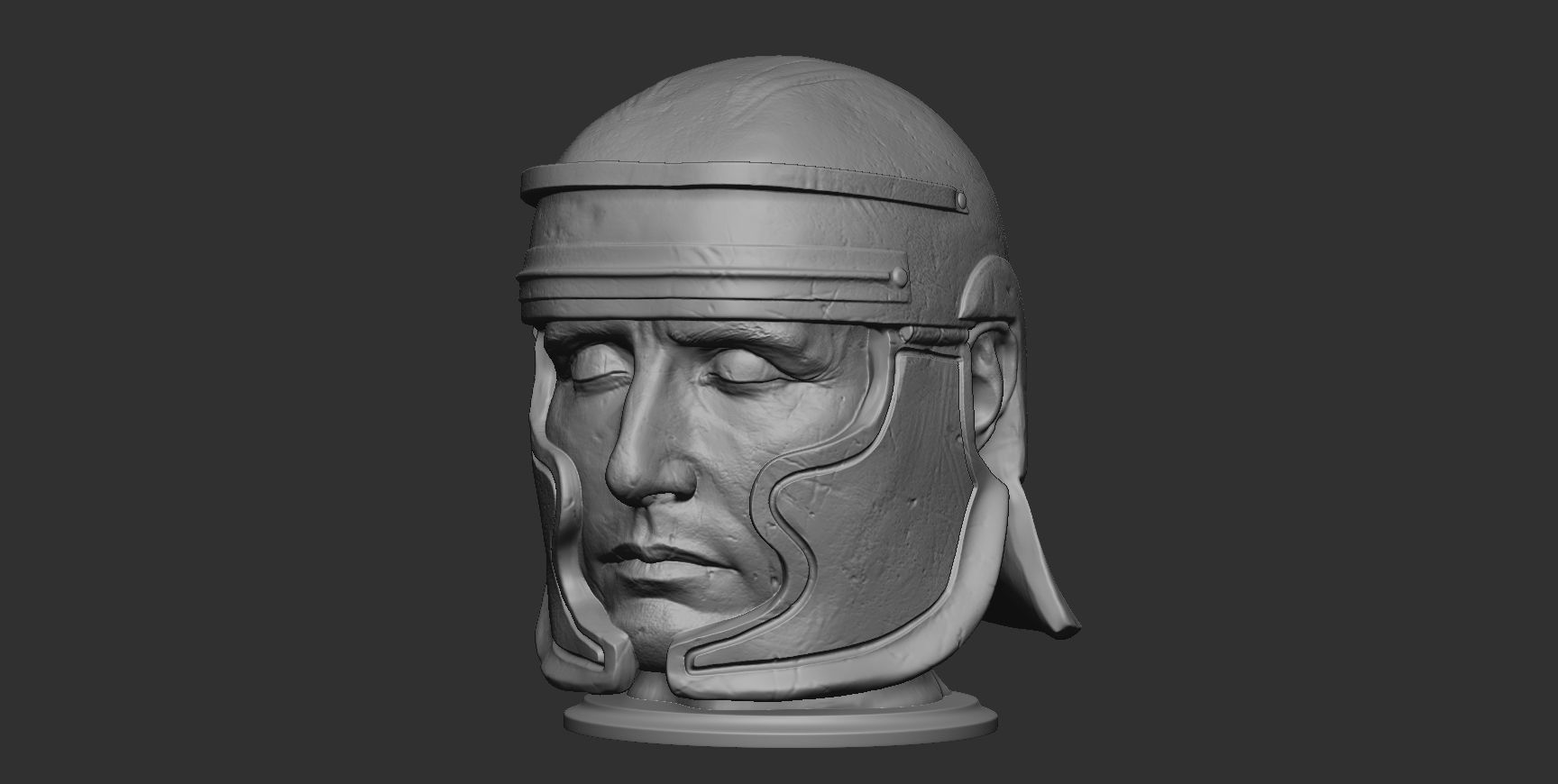 Head with Roman helmet 3D print model_19