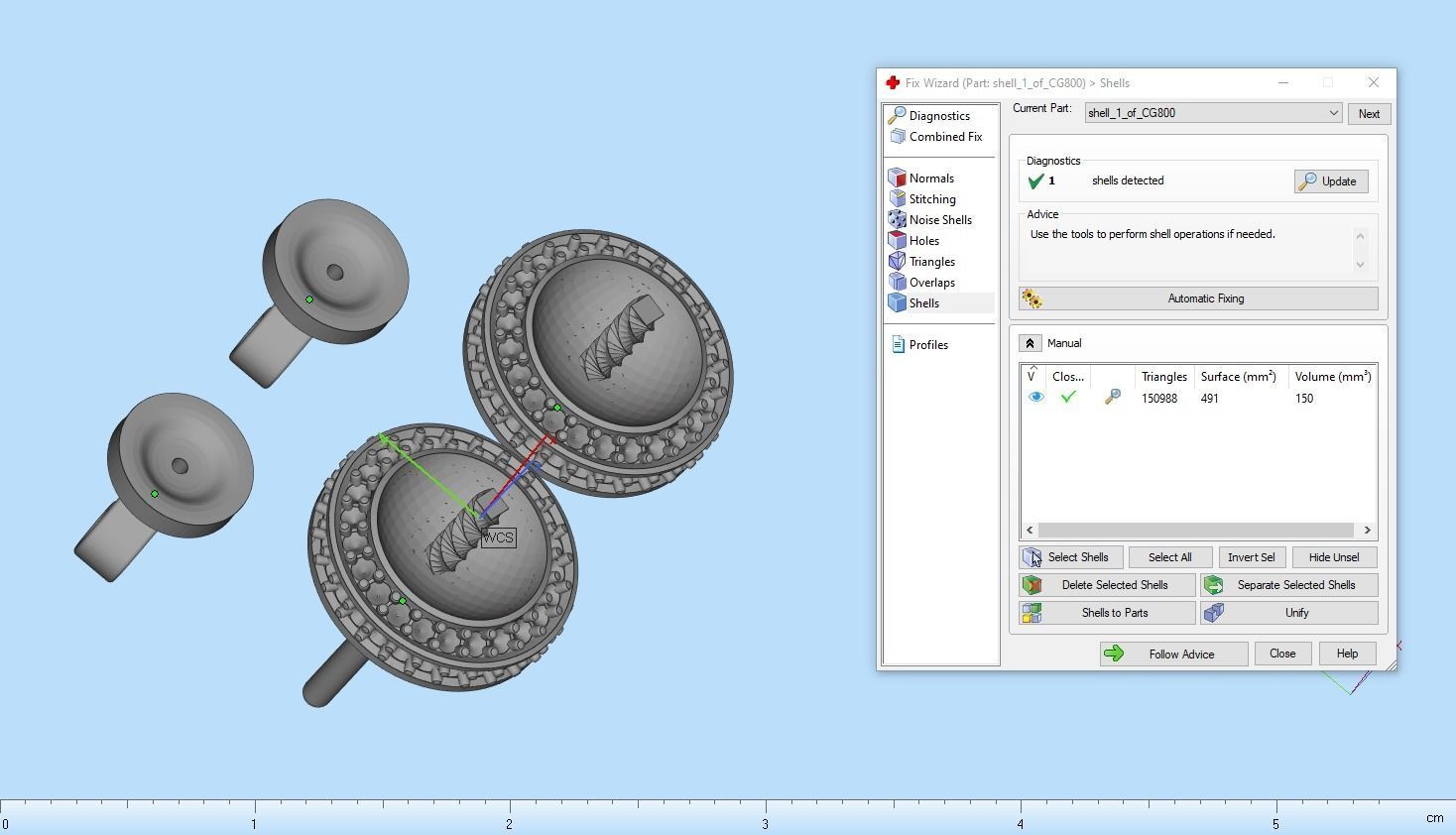 Stud earring with pearl model 800 3D print model_5
