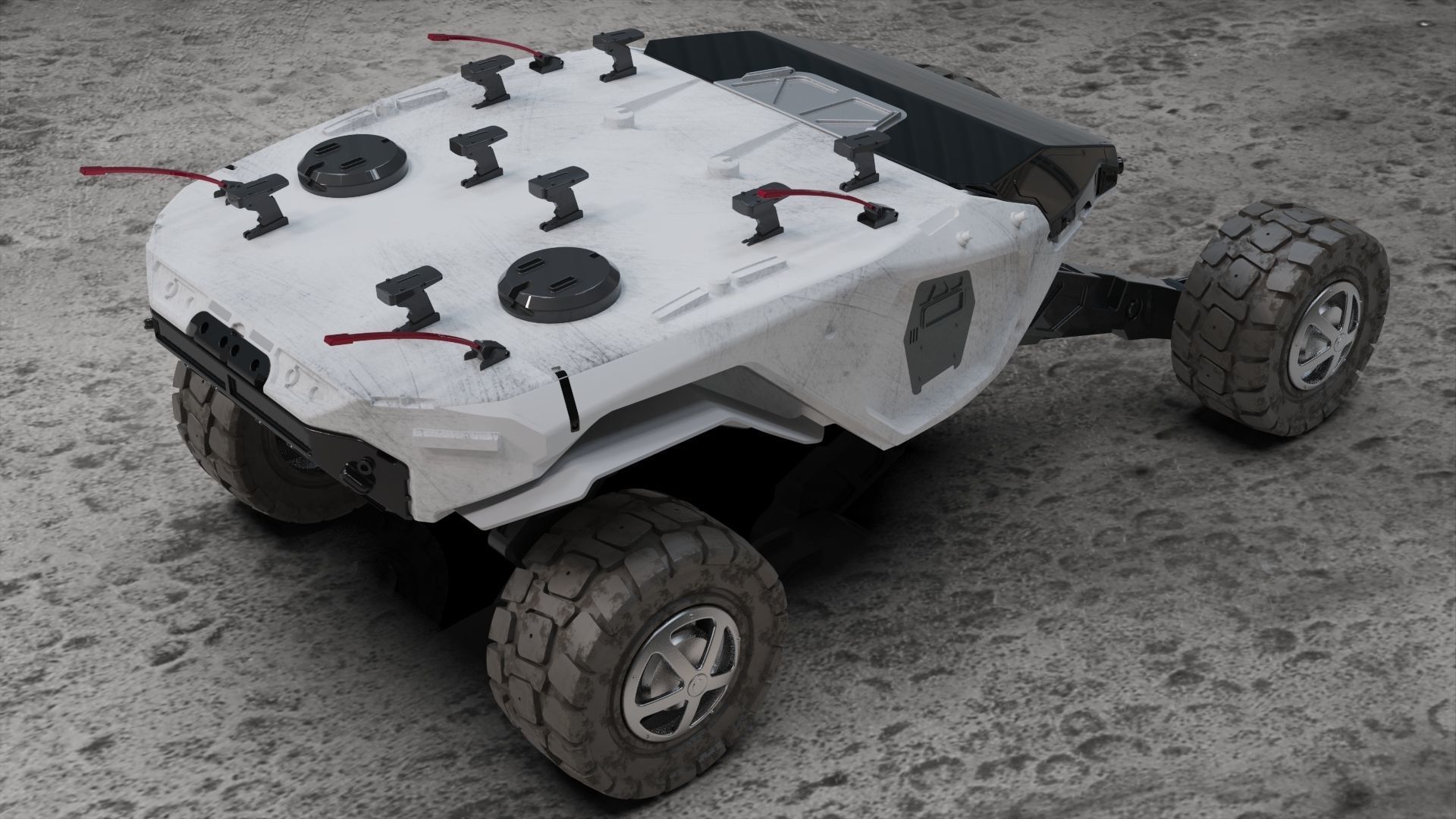 Vehicle mars transporter 3D model_4