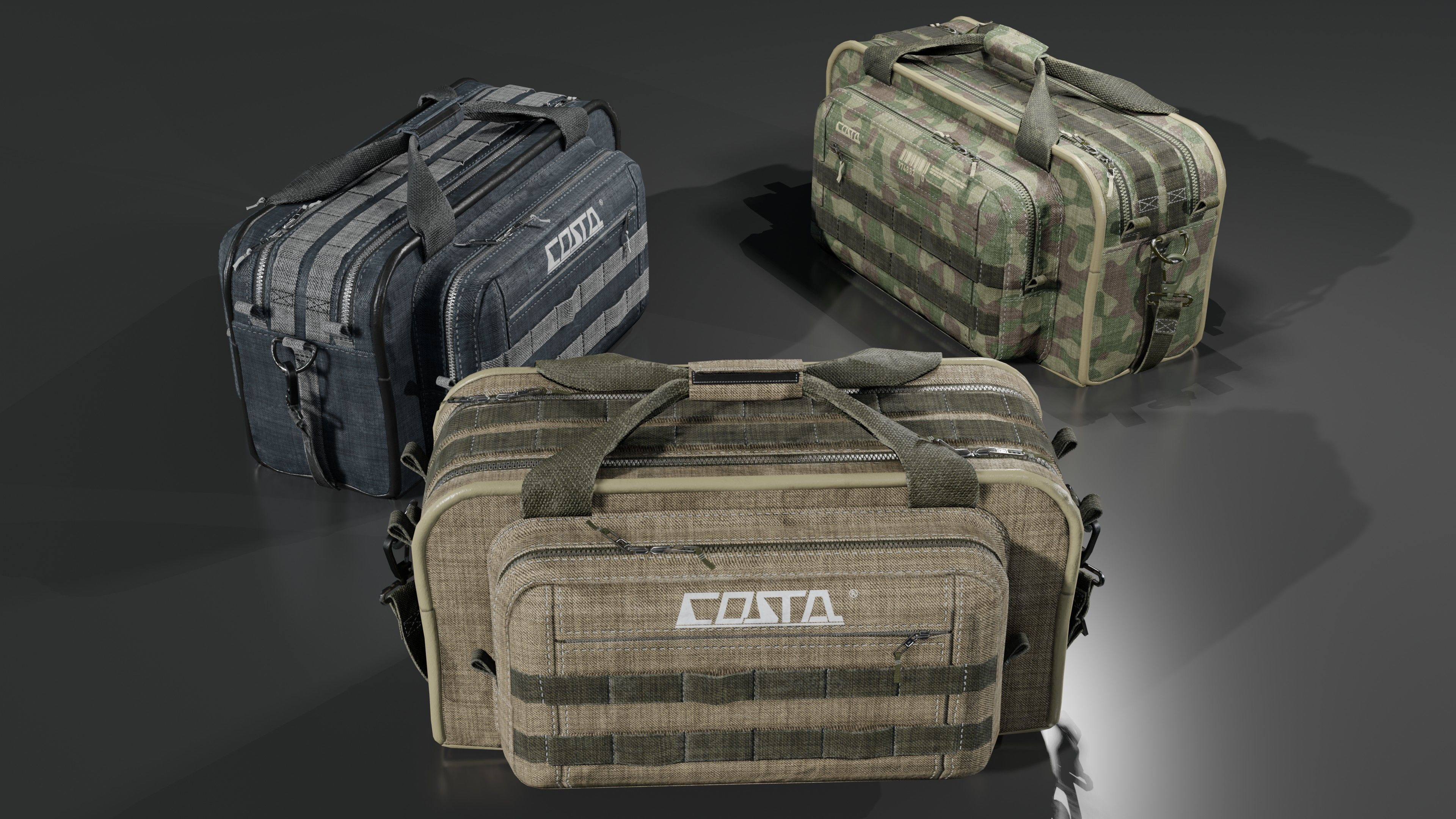 Camping or ammo bag Low-poly 3D model_9