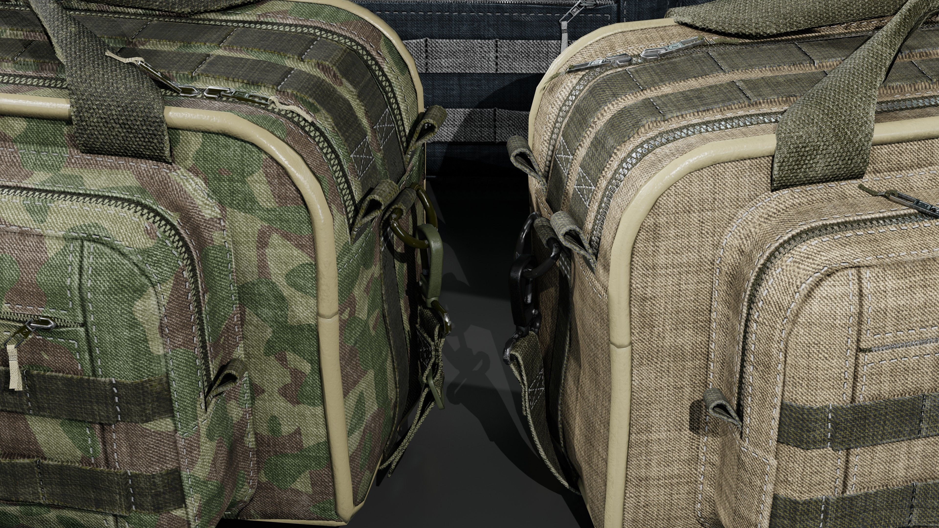 Camping or ammo bag Low-poly 3D model_7