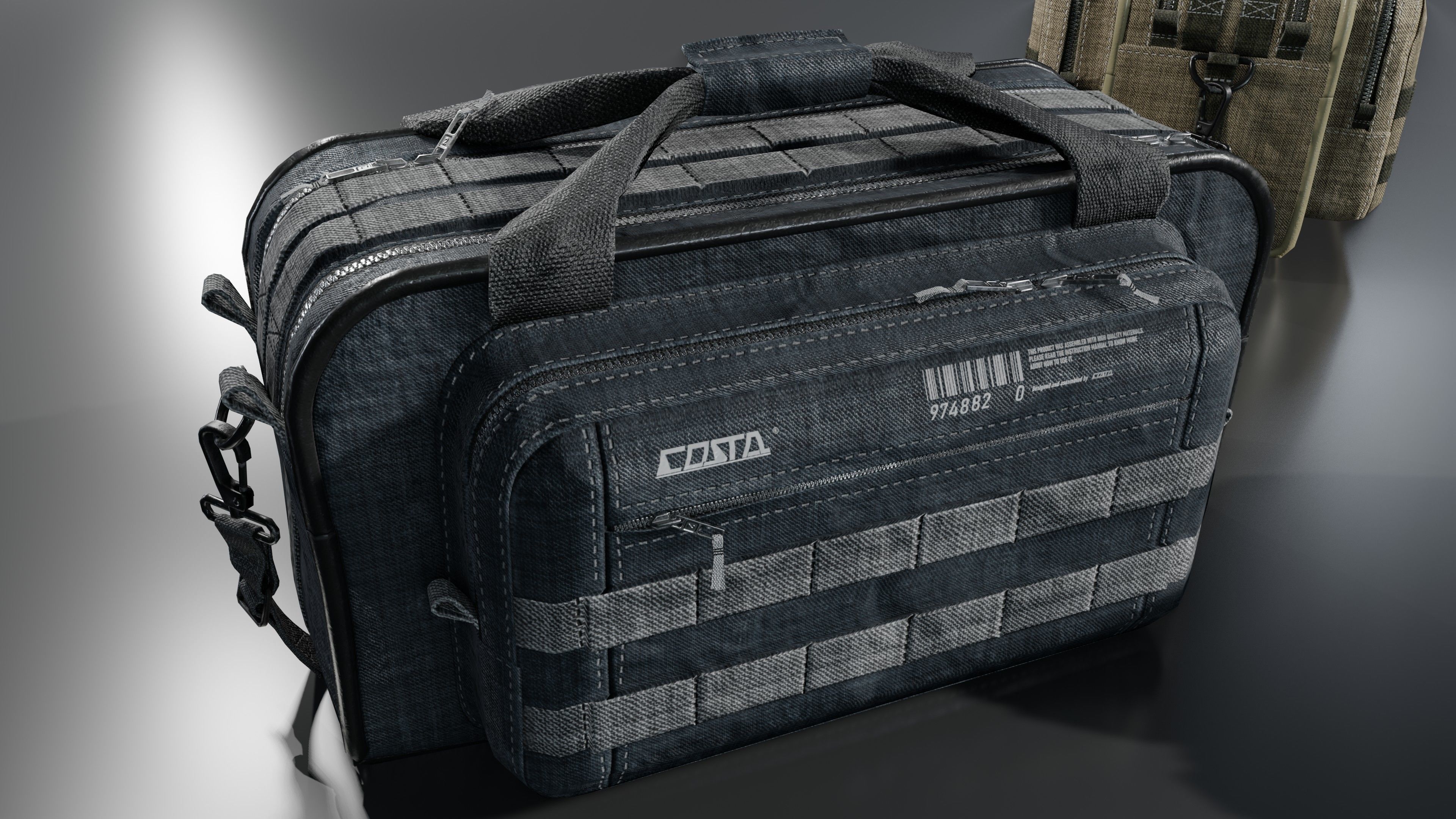 Camping or ammo bag Low-poly 3D model_5