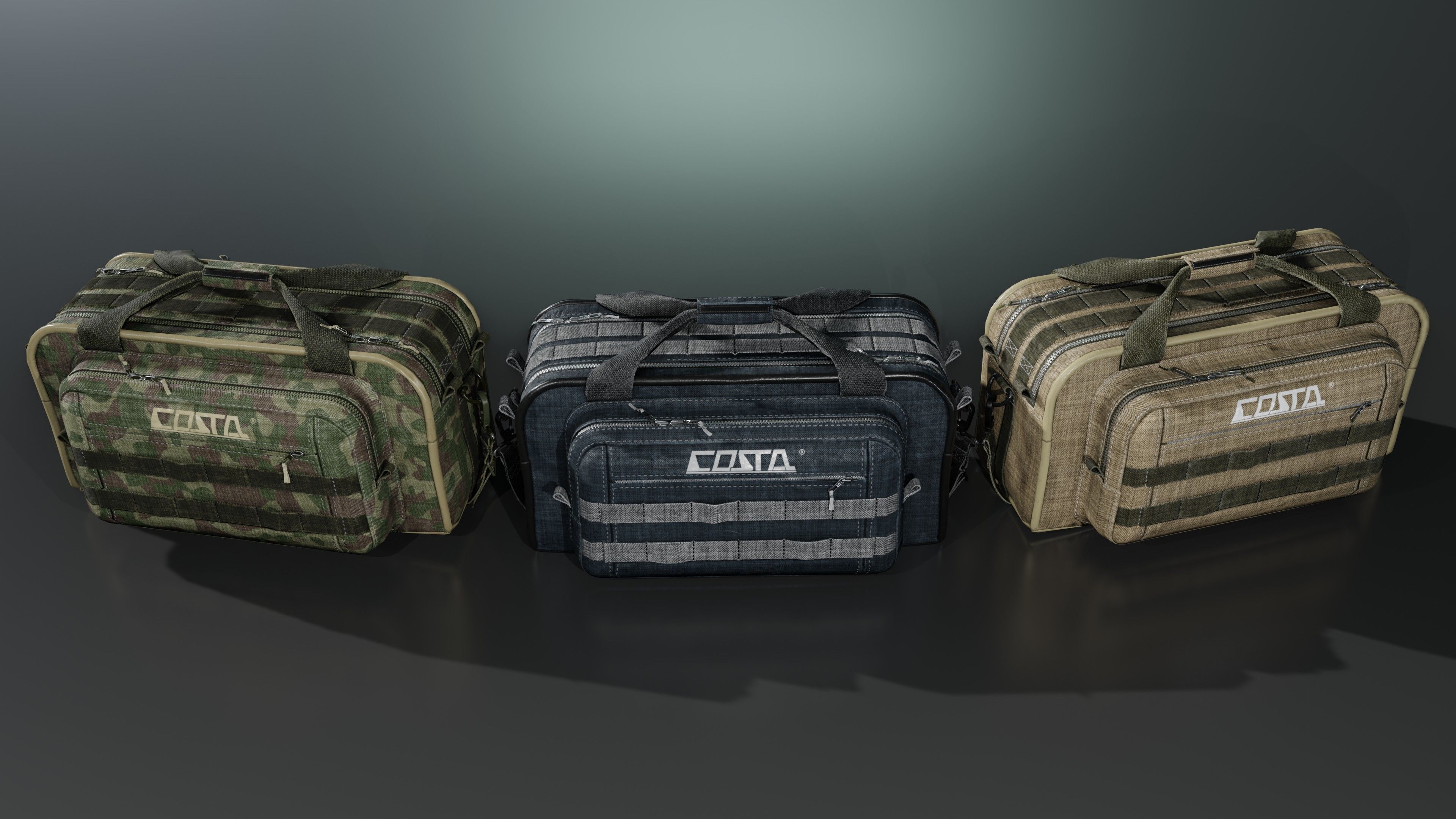 Camping or ammo bag Low-poly 3D model_11