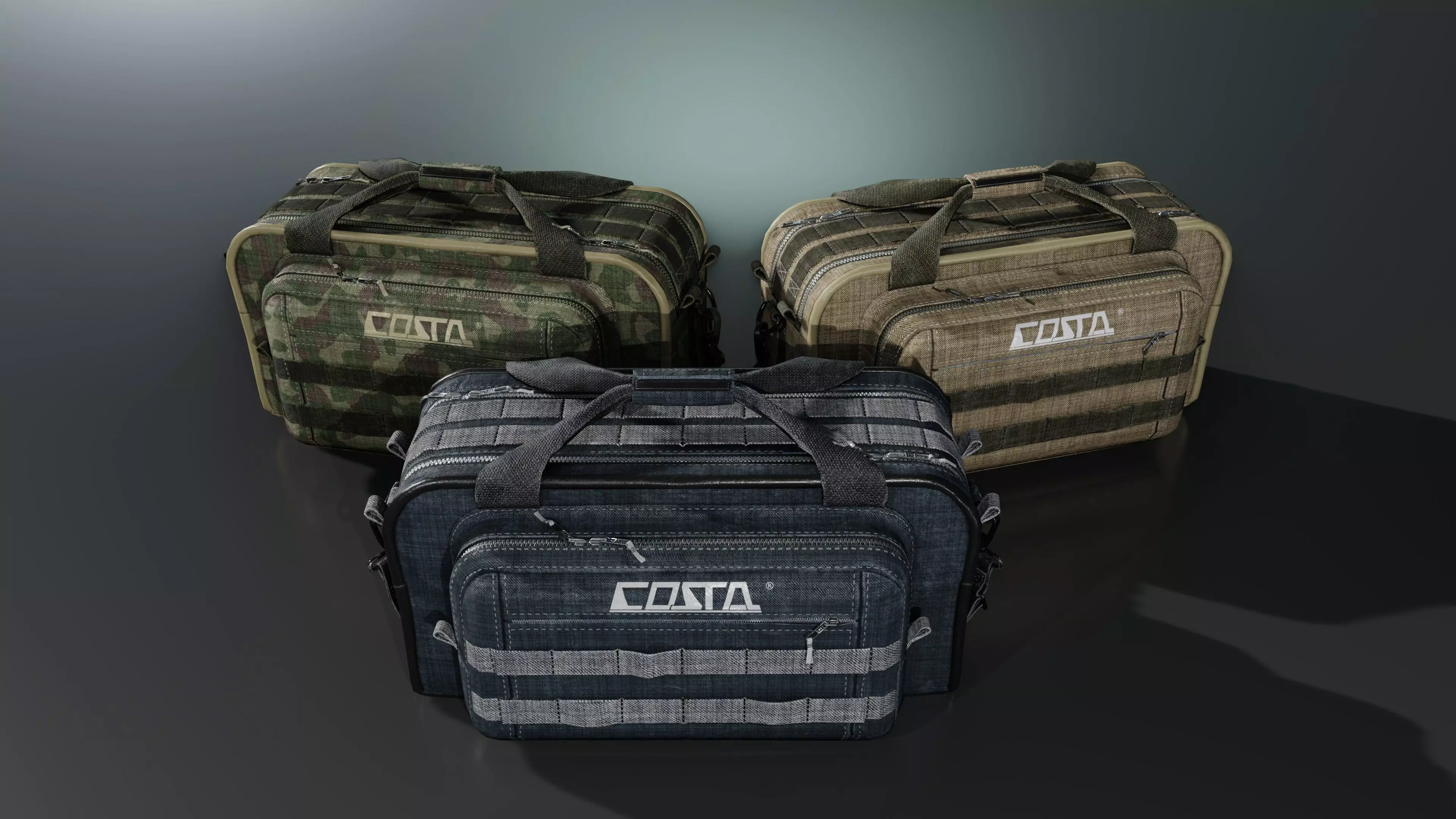 Camping or ammo bag Low-poly 3D model_0