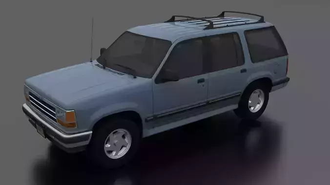 Explorer XLT 1991 Low-poly 3D model