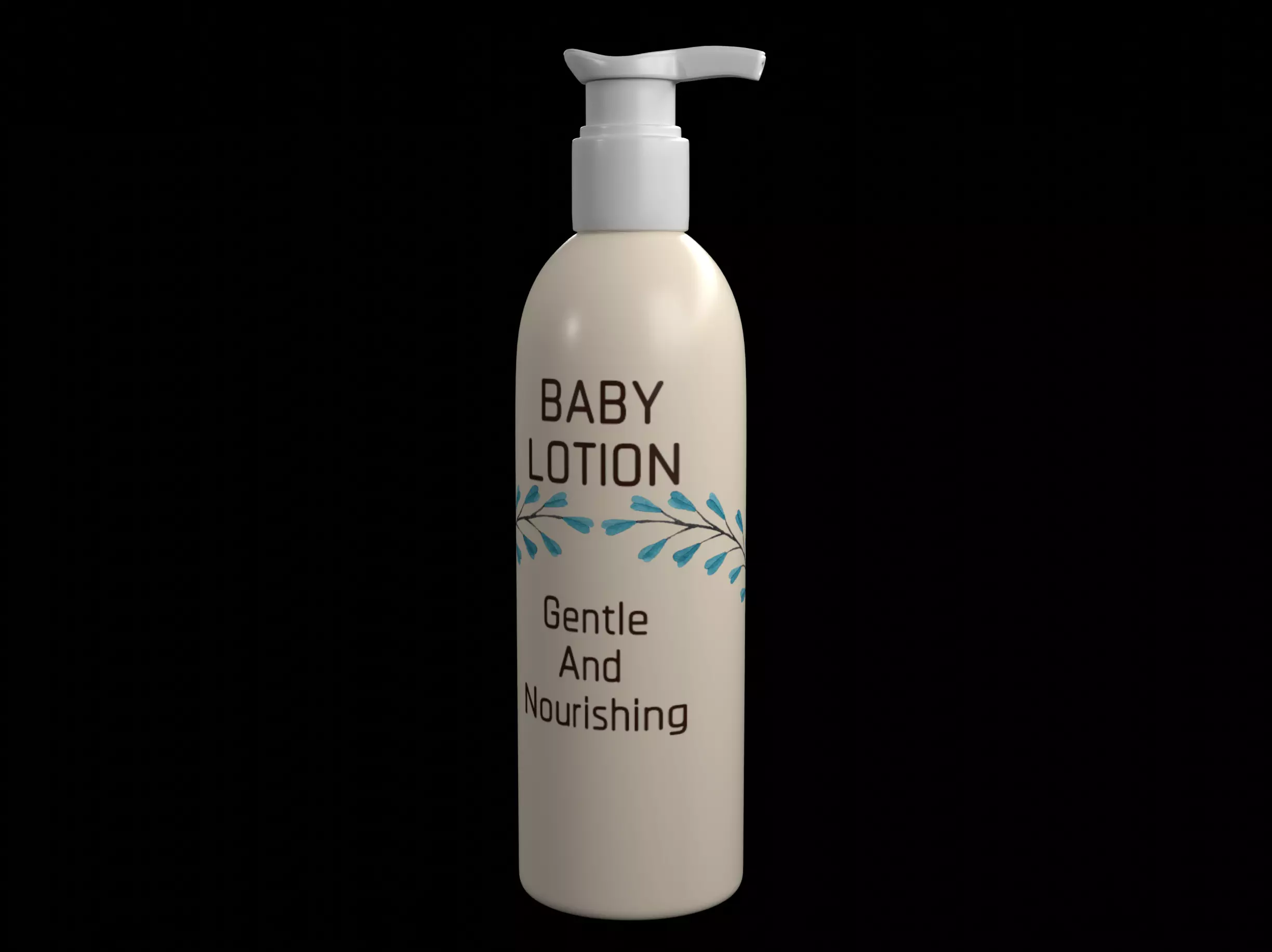 baby lotion 3D model_0