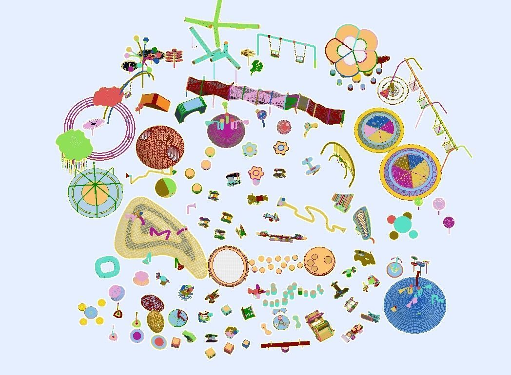 Amusement Park Equipment 3D model_15