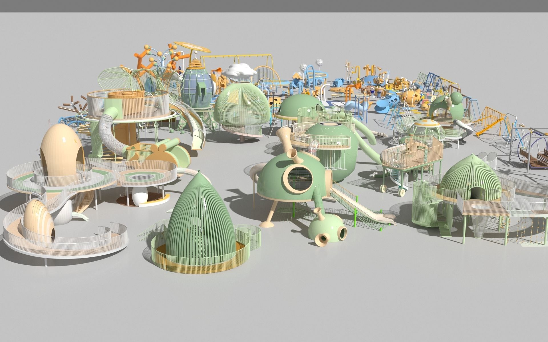 Amusement Park Equipment 3D model_2