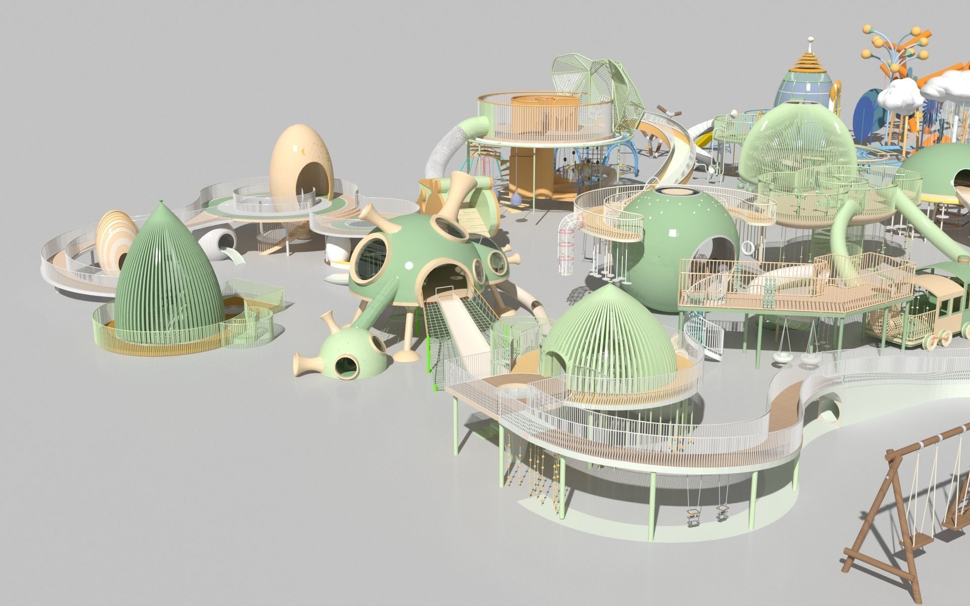 Amusement Park Equipment 3D model_17