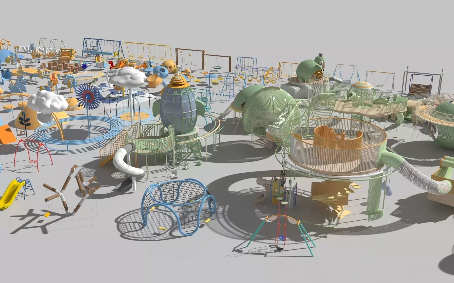 Amusement Park Equipment 3D model_0
