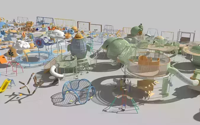 Amusement Park Equipment 3D model