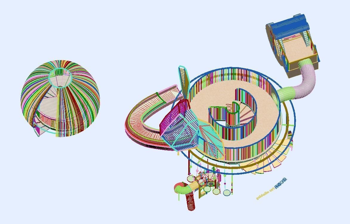 Amusement Park Equipment 3D model_13