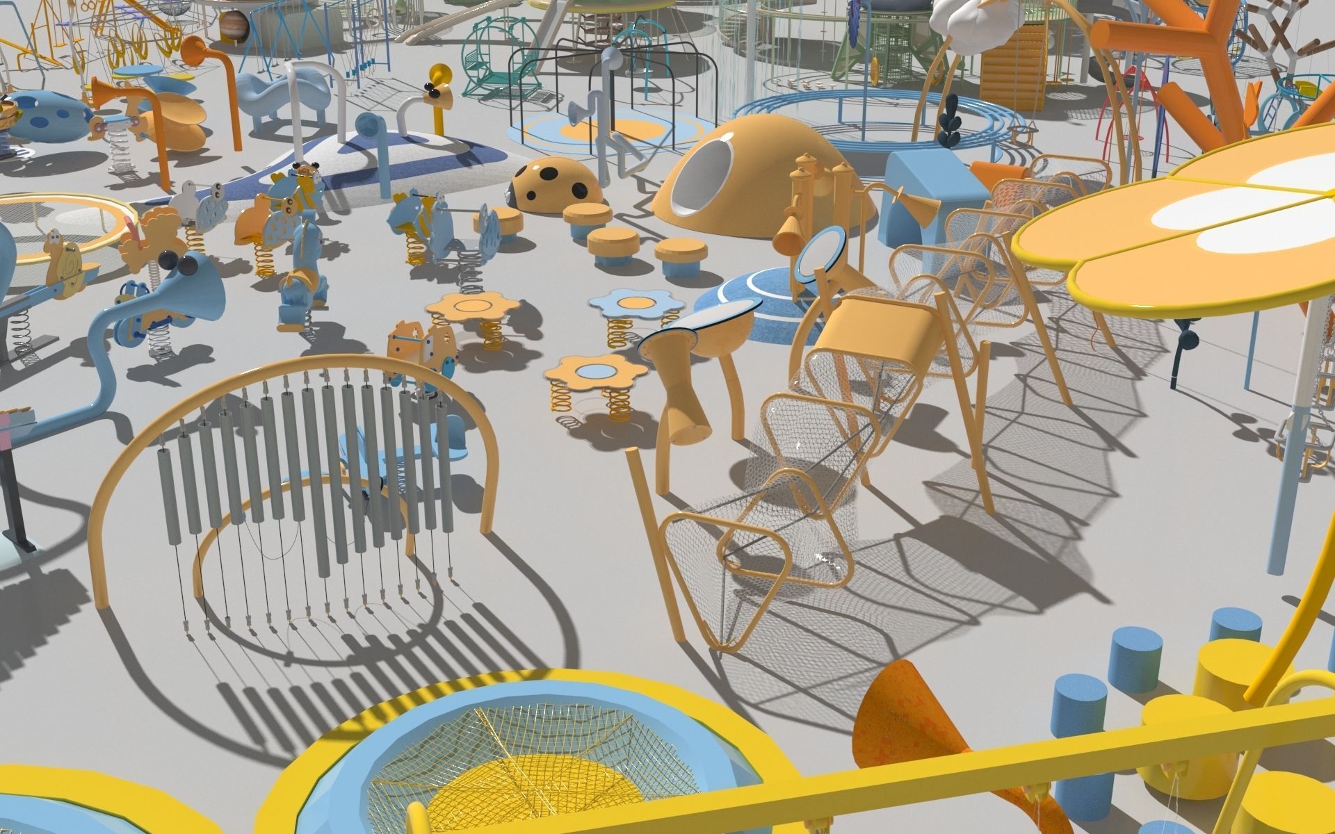 Amusement Park Equipment 3D model_4