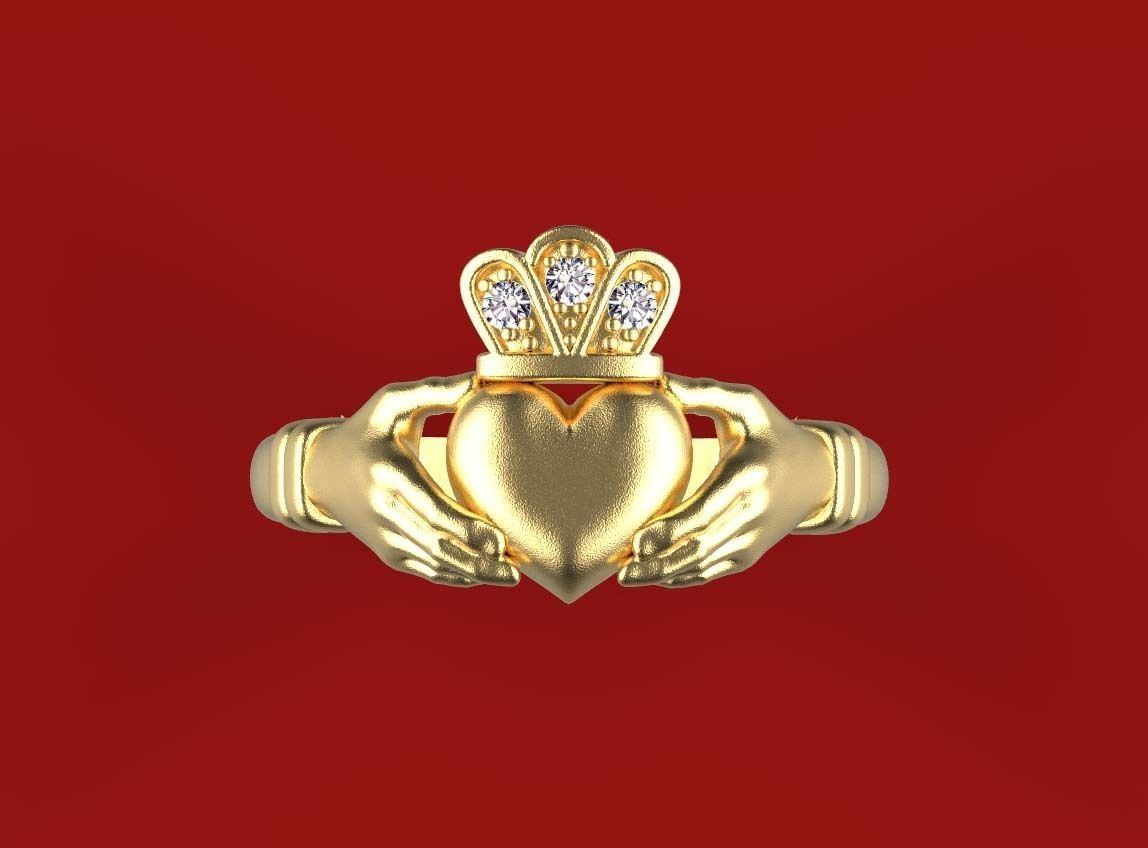 ring gold 3D print model_6