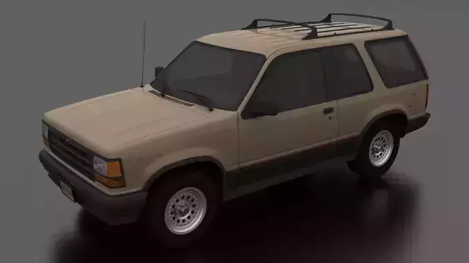 Explorer Sport 1991 Low-poly 3D model