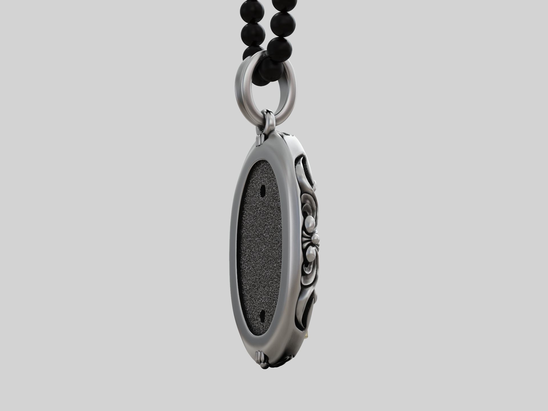 Chess queen pendant 3D print model_7