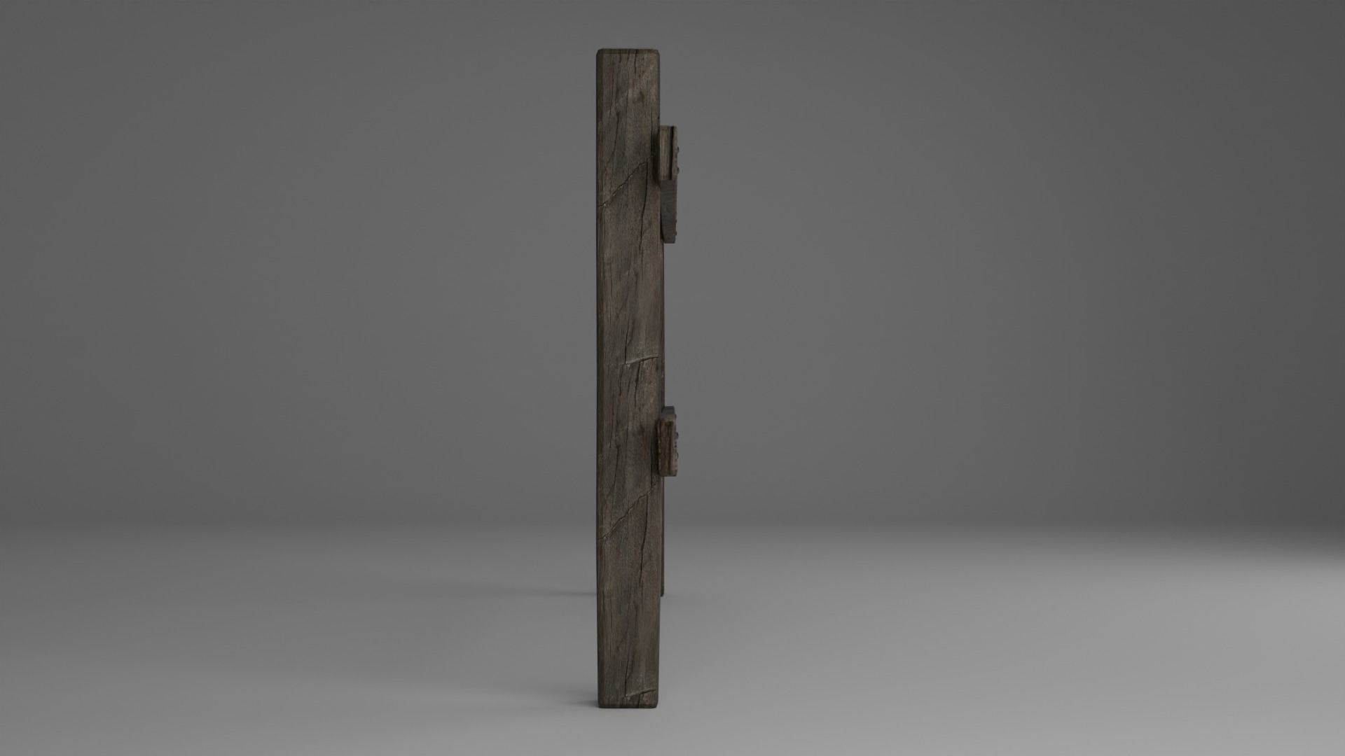 Wooden Fence Free low-poly 3D model_3