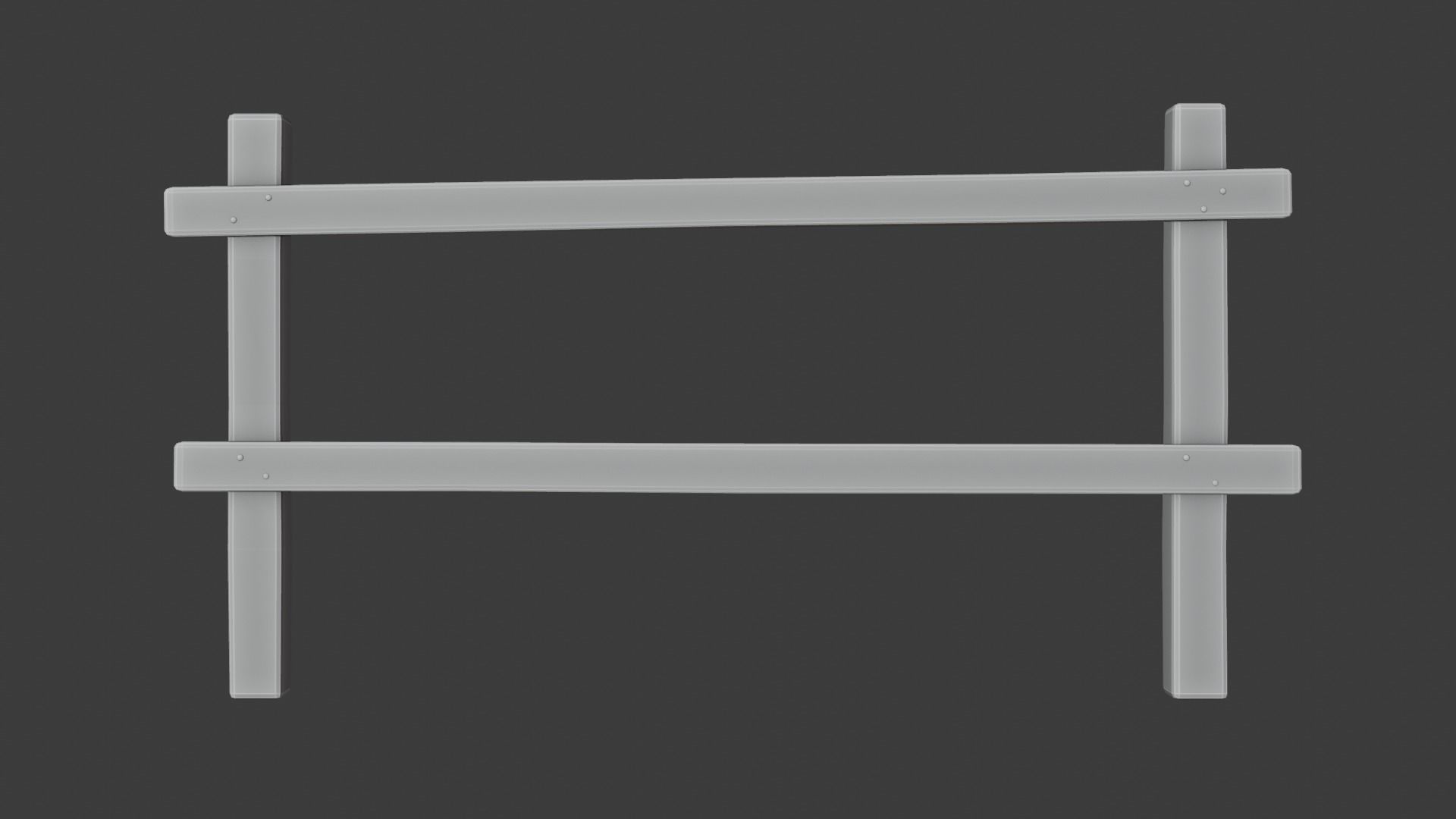 Wooden Fence Free low-poly 3D model_2