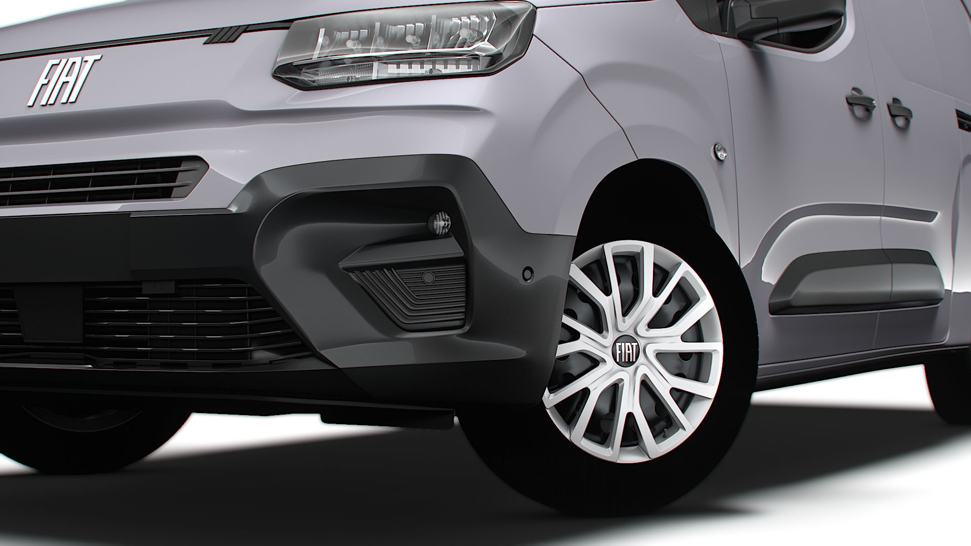 Fiat E Doblo Van LWB 2024 3D model_3