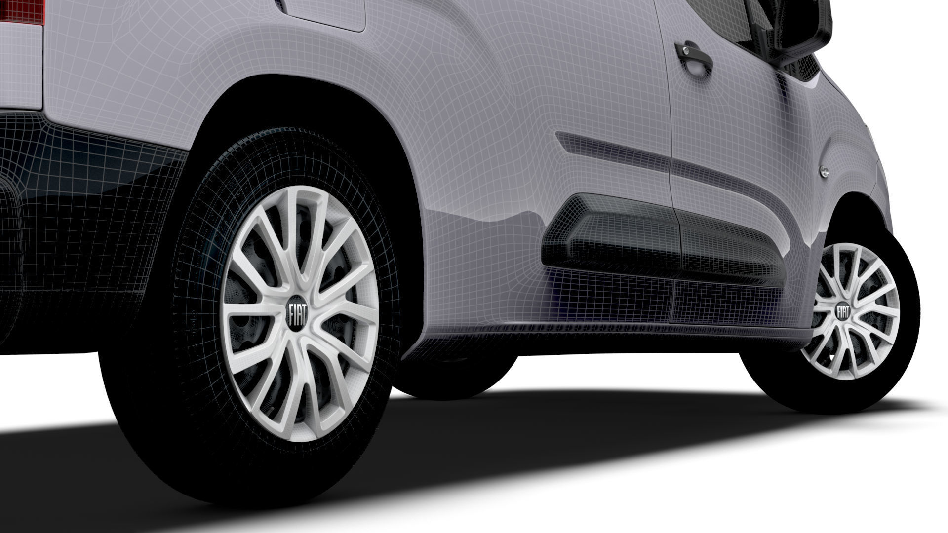 Fiat E Doblo Van LWB 2024 3D model_25