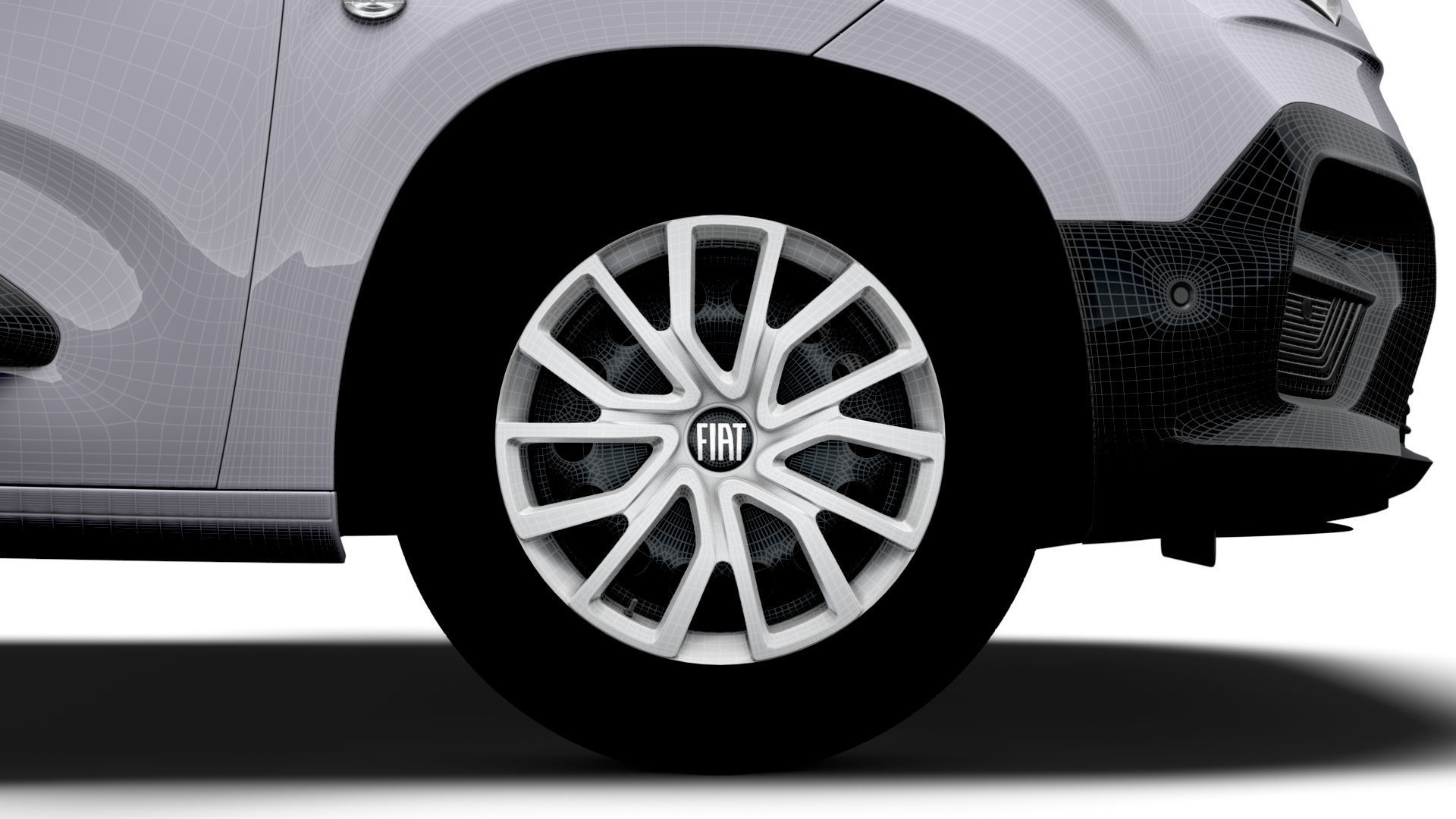 Fiat E Doblo Van LWB 2024 3D model_23