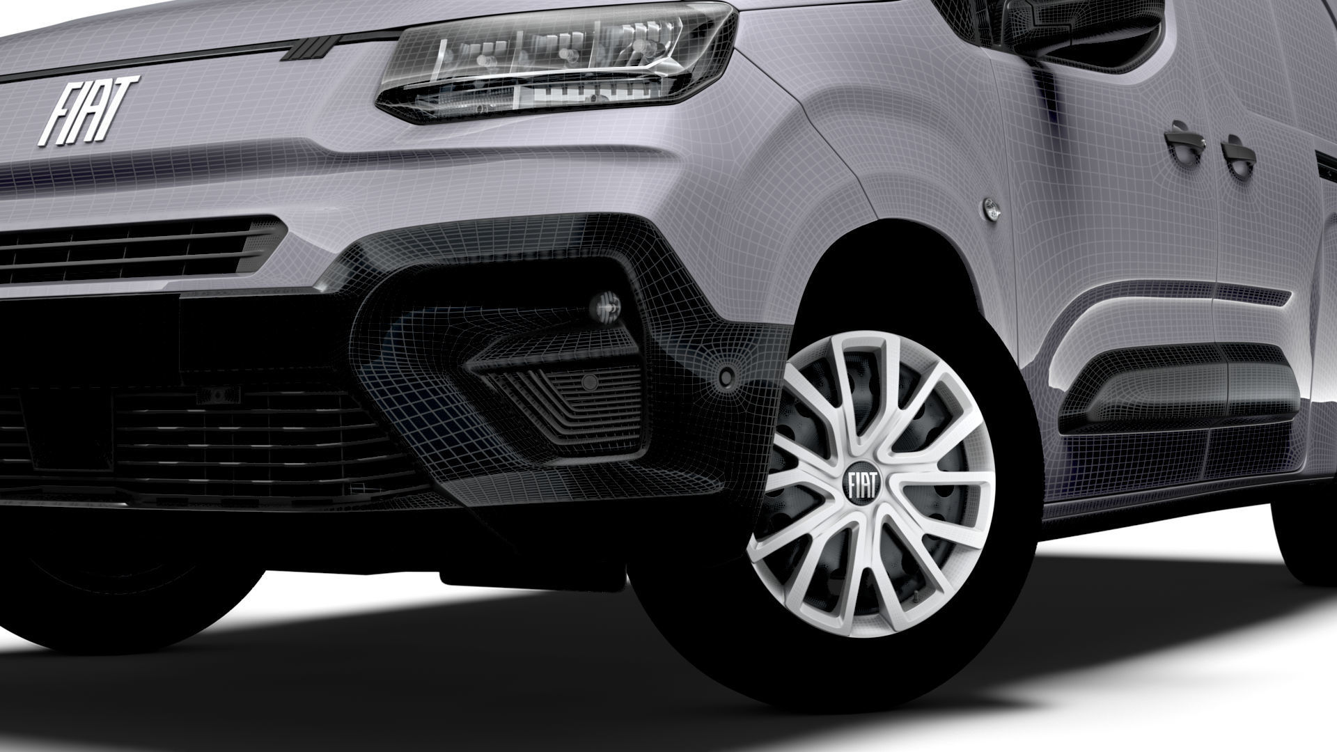 Fiat E Doblo Van LWB 2024 3D model_17