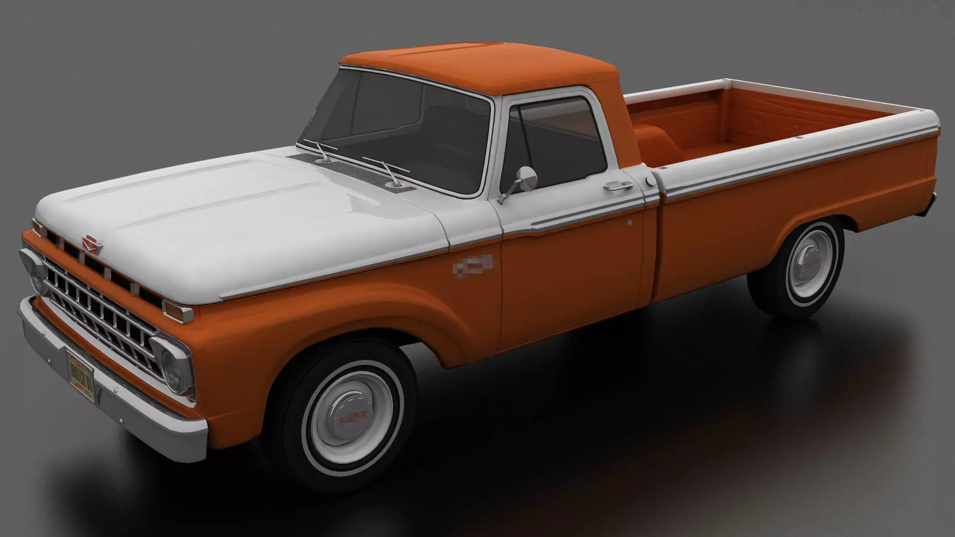 F-Series F-100 Styleside Pickup 1965 Low-poly 3D model