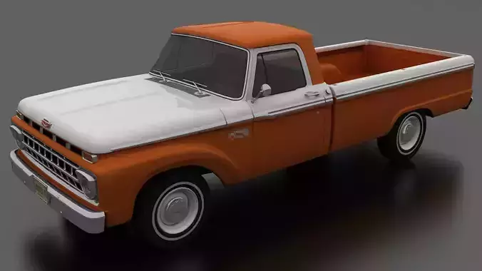 F-Series F-100 Styleside Pickup 1965 Low-poly 3D model