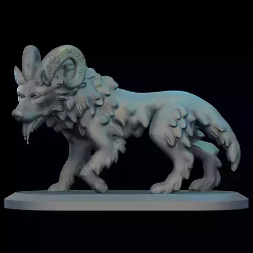 wolf Ram for 3d printable model 